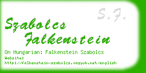 szabolcs falkenstein business card